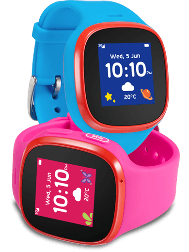 Alcatel Movetime Family Watch MT30 rosa und blau