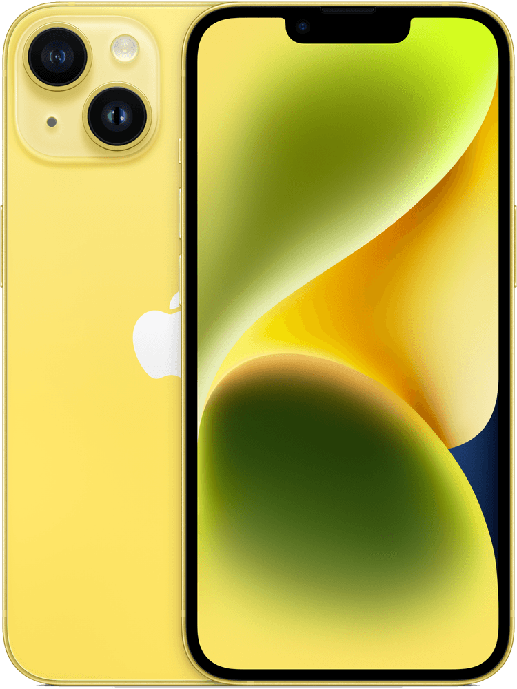 As You  günstig Kaufen-Apple iPhone 14 256GB yellow mit Magenta Mobil M Young 5G. Apple iPhone 14 256GB yellow mit Magenta Mobil M Young 5G <![CDATA[6,1