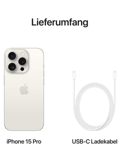 Apple iPhone 15 Pro 1 TB Titan Weiß