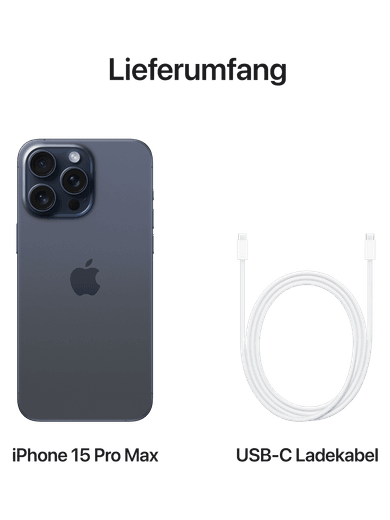 Apple iPhone 15 Pro Max 1 TB Titan Blau