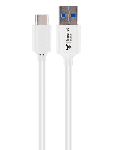 freenet Basics Lade- & Datenkabel USB Typ-C 100cm Weiß