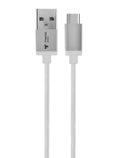 freenet Basics Lade- & Datenkabel USB Typ-C 180cm Weiß