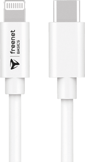 freenet Basics Lightning/USB-C Kabel 1,5m (weiß)