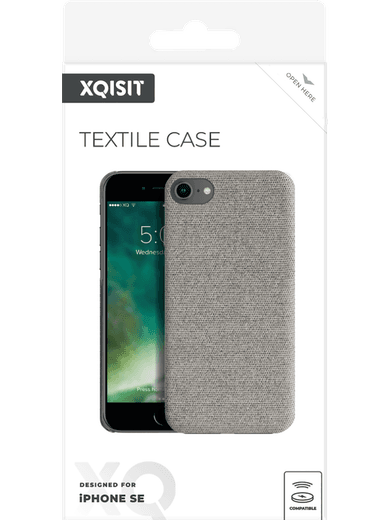 XQISIT Stoff-Case iPhone 6/6s/7/8/SE (2020) grau